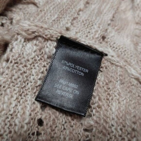 Torrid 4 Tan Lacey Pointelle Cotton Knit Shrug 4X - Picture 7 of 11